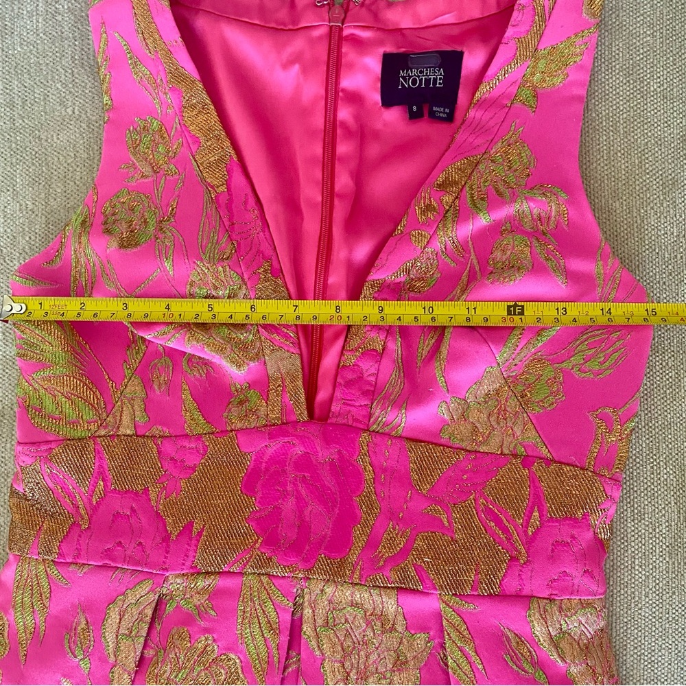 Marchesa Pink and Gold Dress - Picture 10 of 12